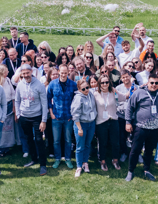 Group One team in nature background